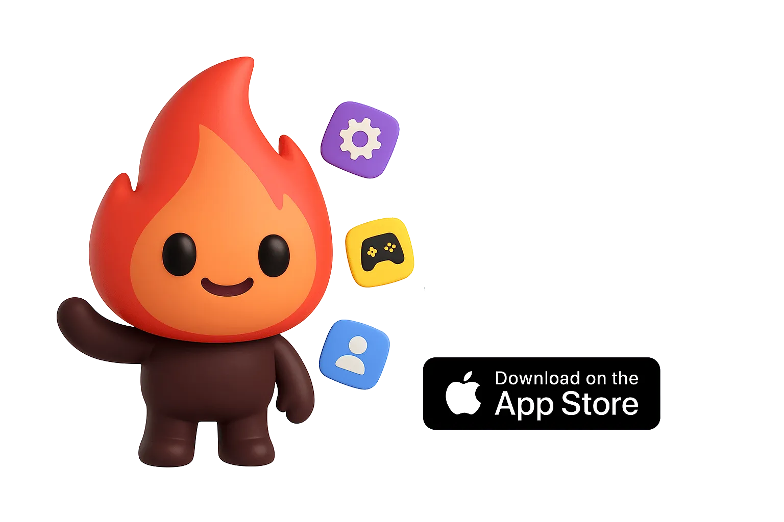 Grisu Studio mascot with mobile apps