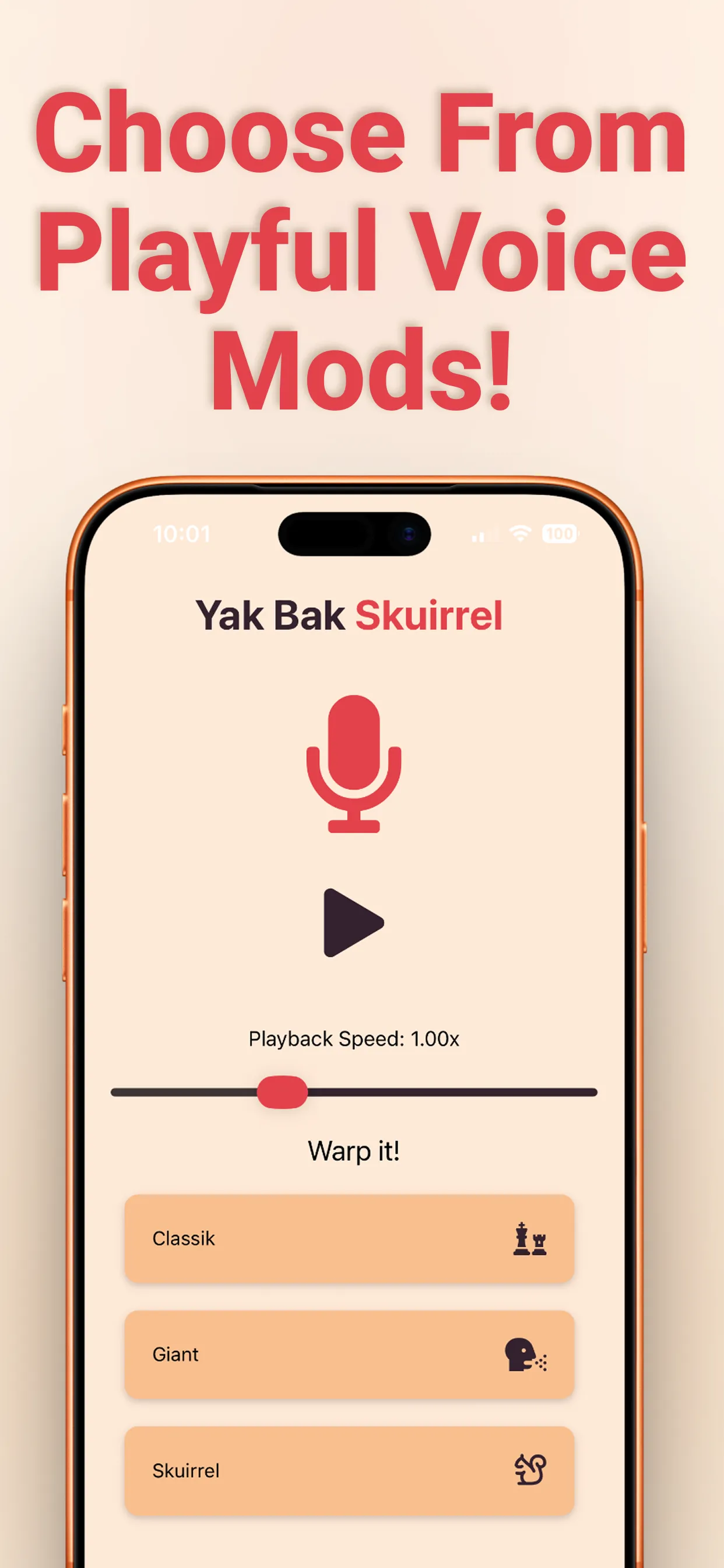 Yak Bak! — captura de la app