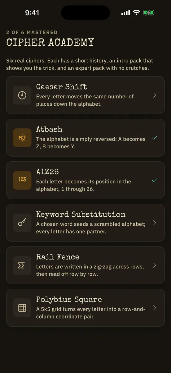 Uncipher — App-Screenshot