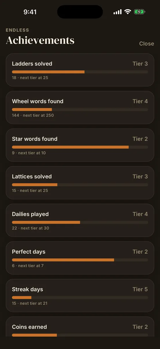 Wordtrio — app screenshot