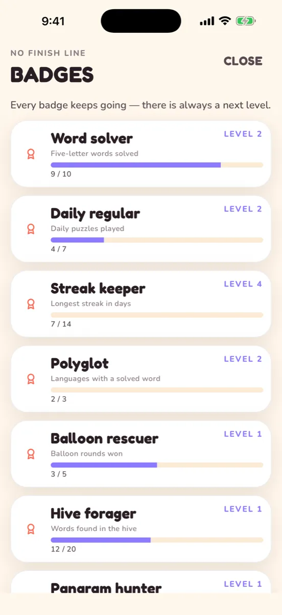Glotto — capture de l'app