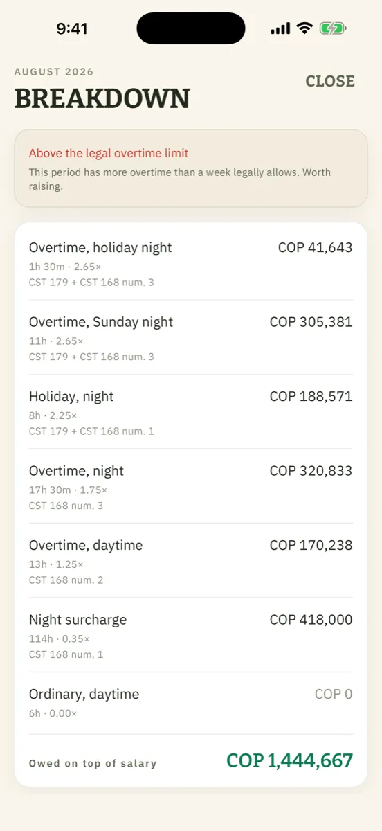 Jornada — app screenshot