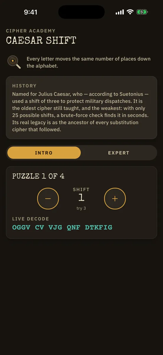 Uncipher — App-Screenshot