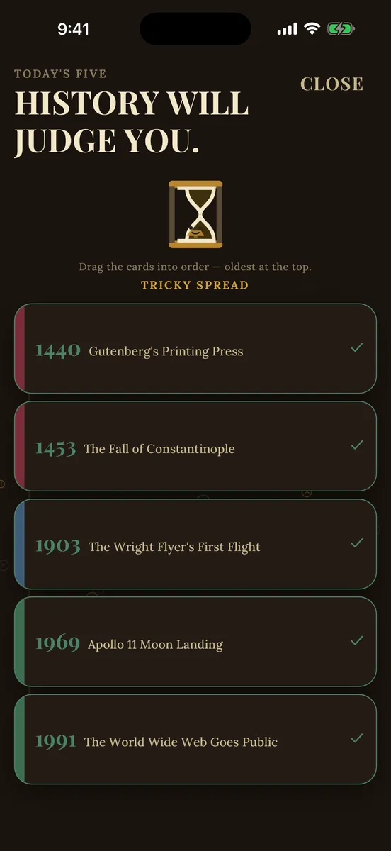 Datefall screenshot