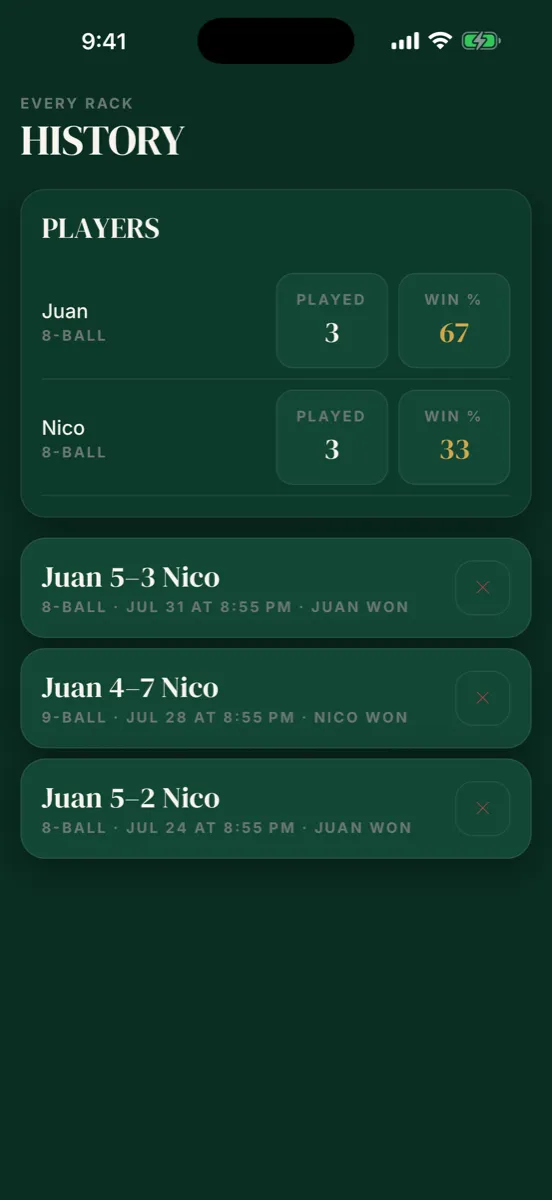 Pool Scorer — app screenshot