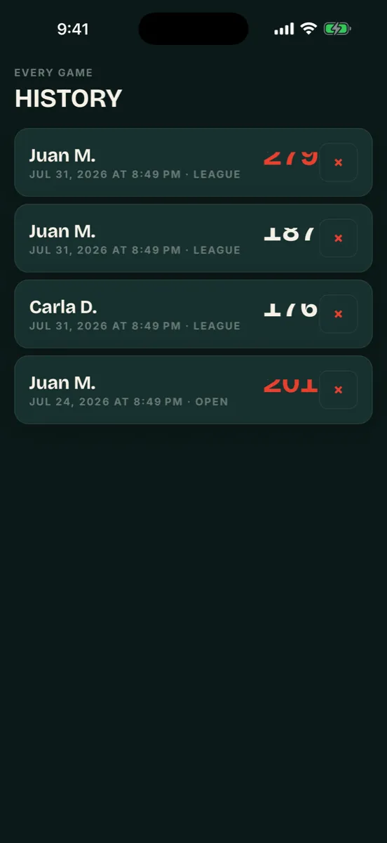 StrikeLog — App-Screenshot