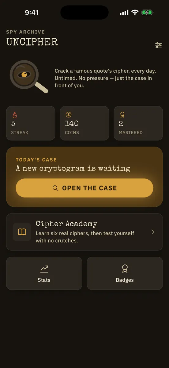 Uncipher screenshot