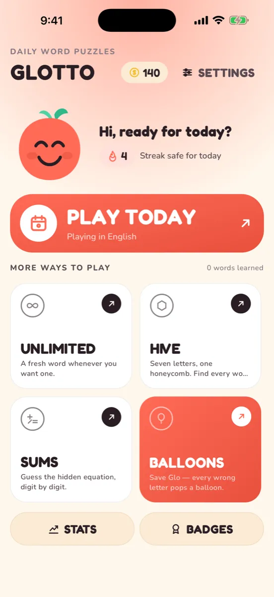 Glotto screenshot