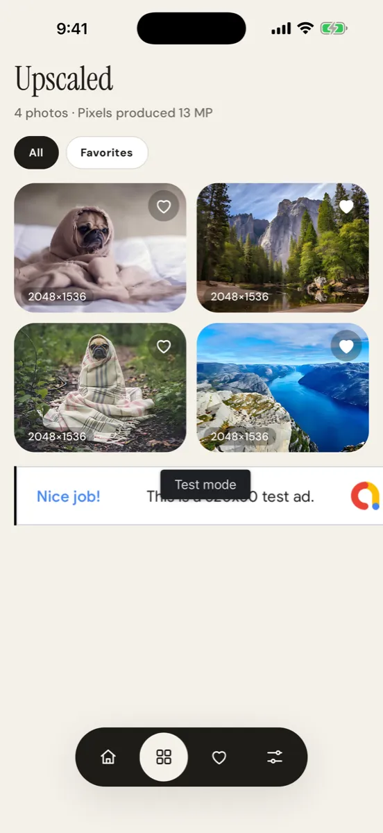 Upres — app screenshot