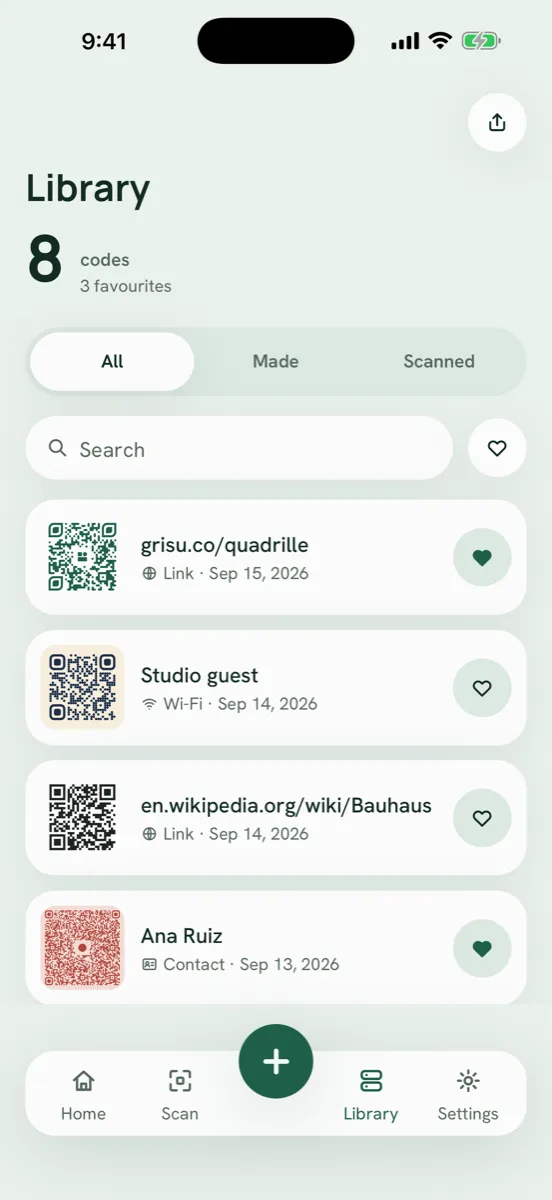 Quadrille — app screenshot