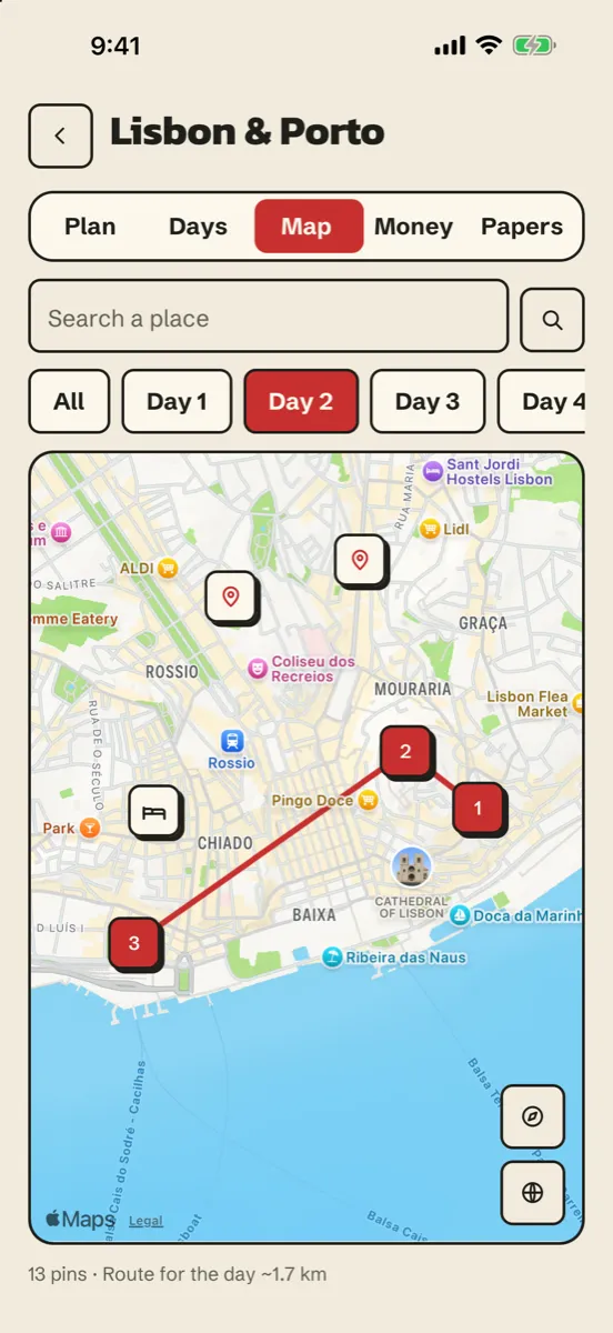 Valise: Trip Planner & Split — app screenshot