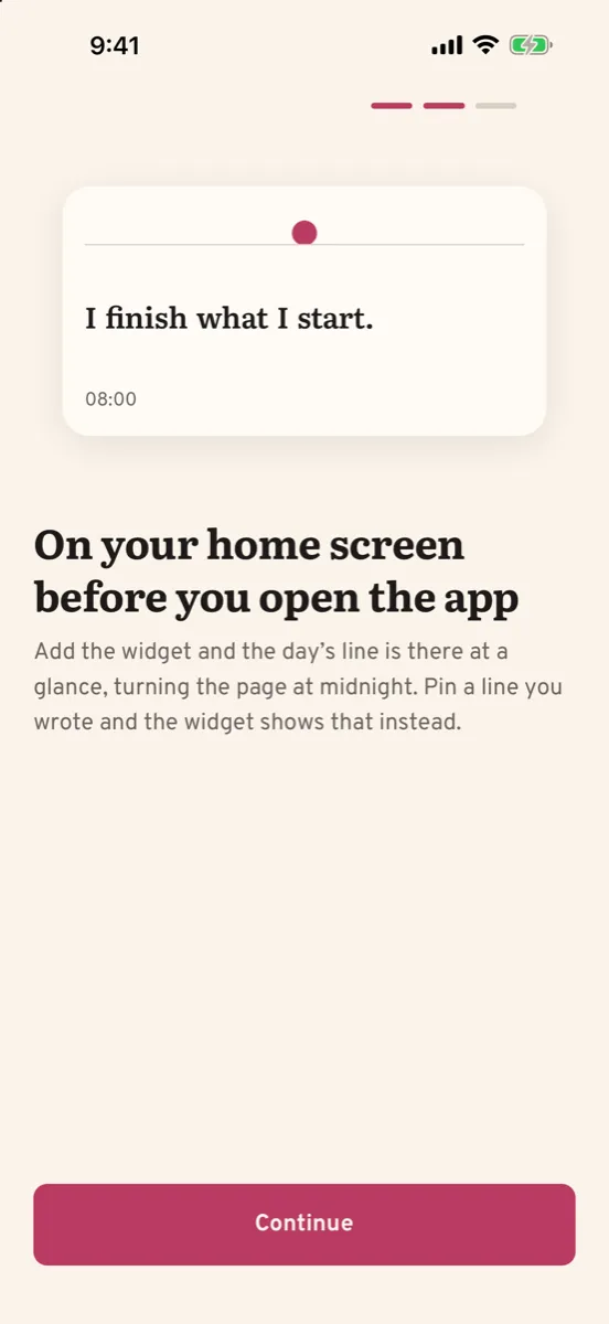 Aubade: Daily Affirmations — app screenshot