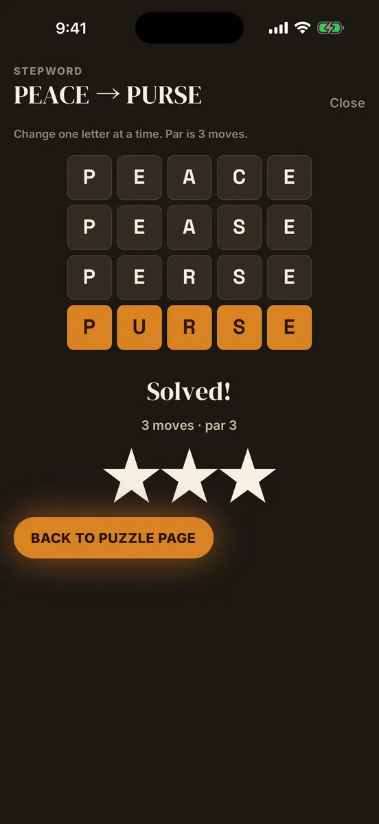 Wordtrio — app screenshot