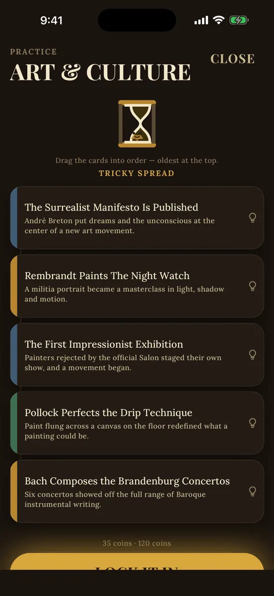 Datefall — App-Screenshot