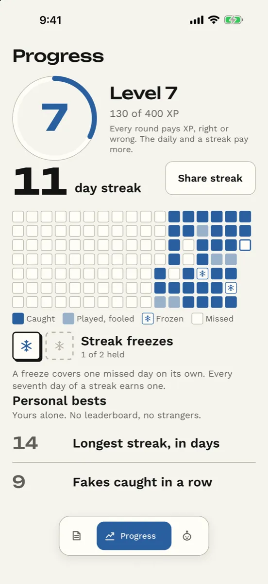 Five Facts: Daily Trivia Quiz — app screenshot