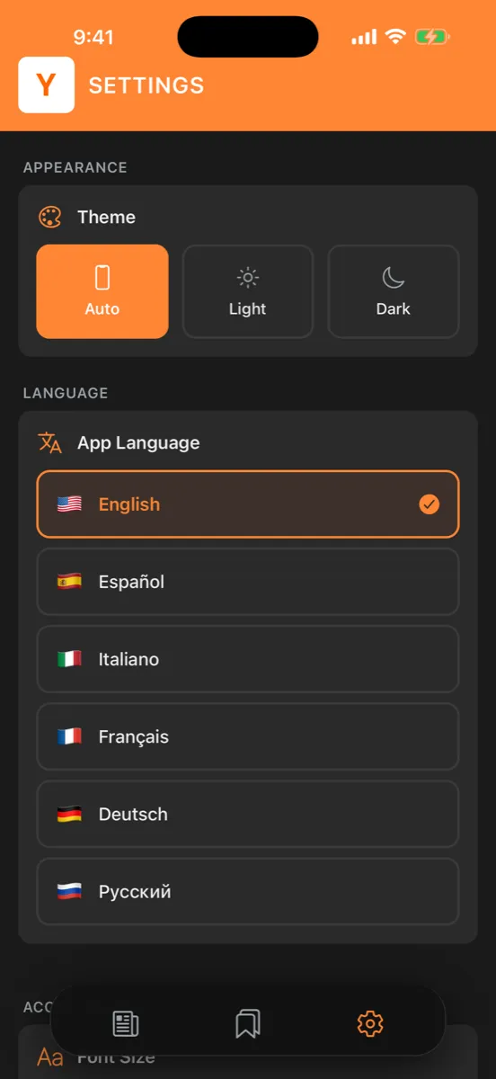 HN Reader — app screenshot