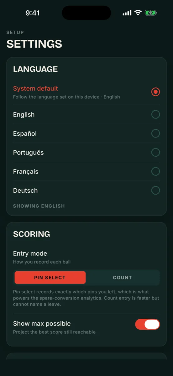 StrikeLog — App-Screenshot