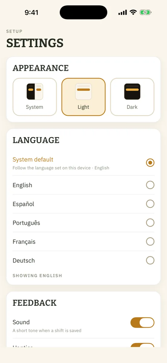 Jornada — app screenshot