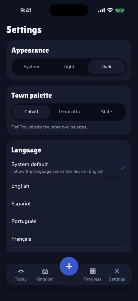 Fief — app screenshot