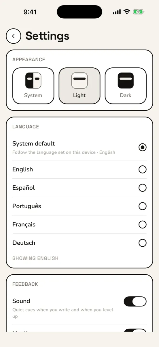 Statblock — app screenshot