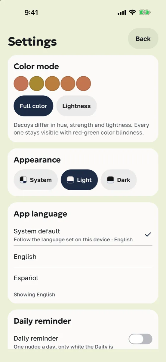 Color Streak: Shade Match Game — app screenshot