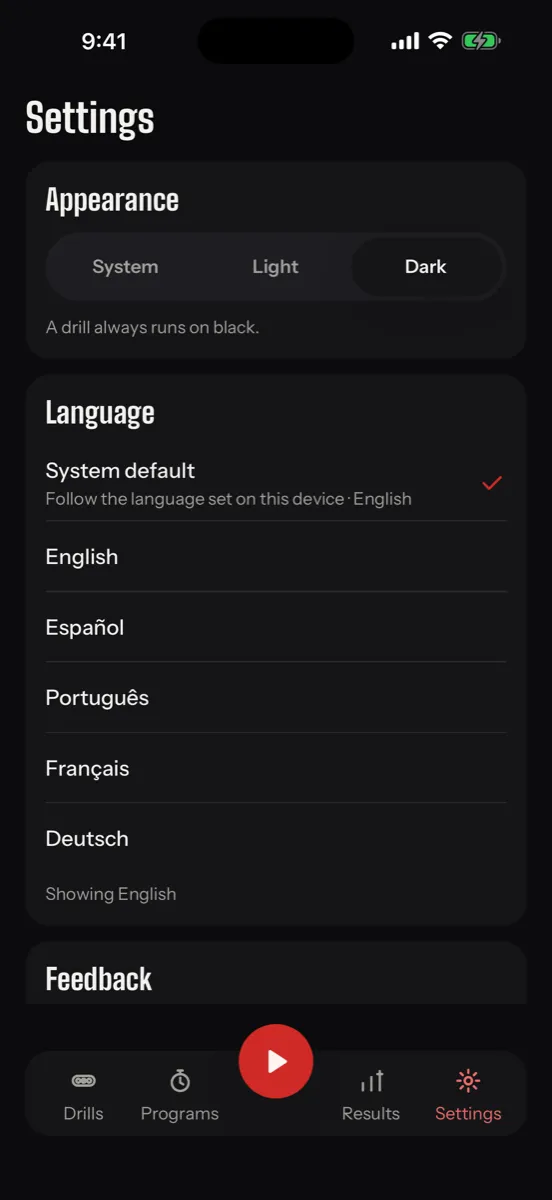 Saccade — app screenshot