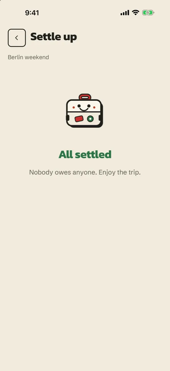 Valise: Trip Planner & Split — app screenshot