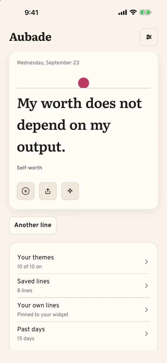 Aubade: Daily Affirmations screenshot