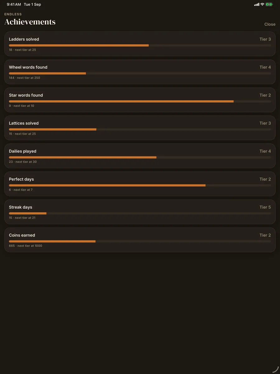 Wordtrio — app screenshot