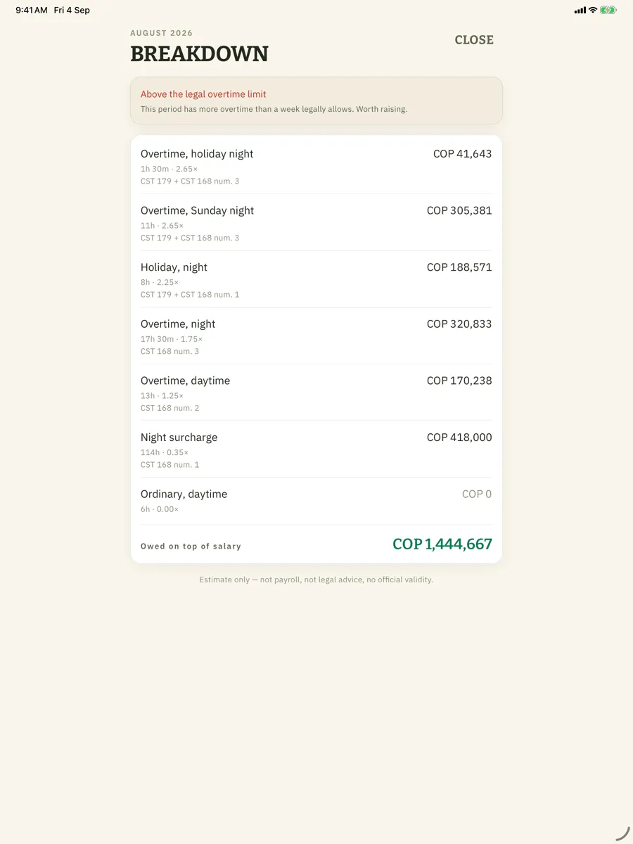 Jornada — app screenshot