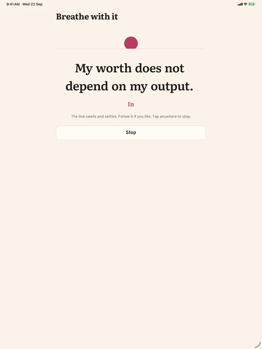 Aubade: Daily Affirmations — app screenshot