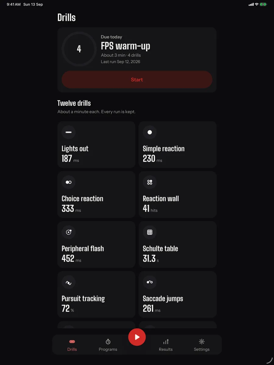 Saccade — app screenshot