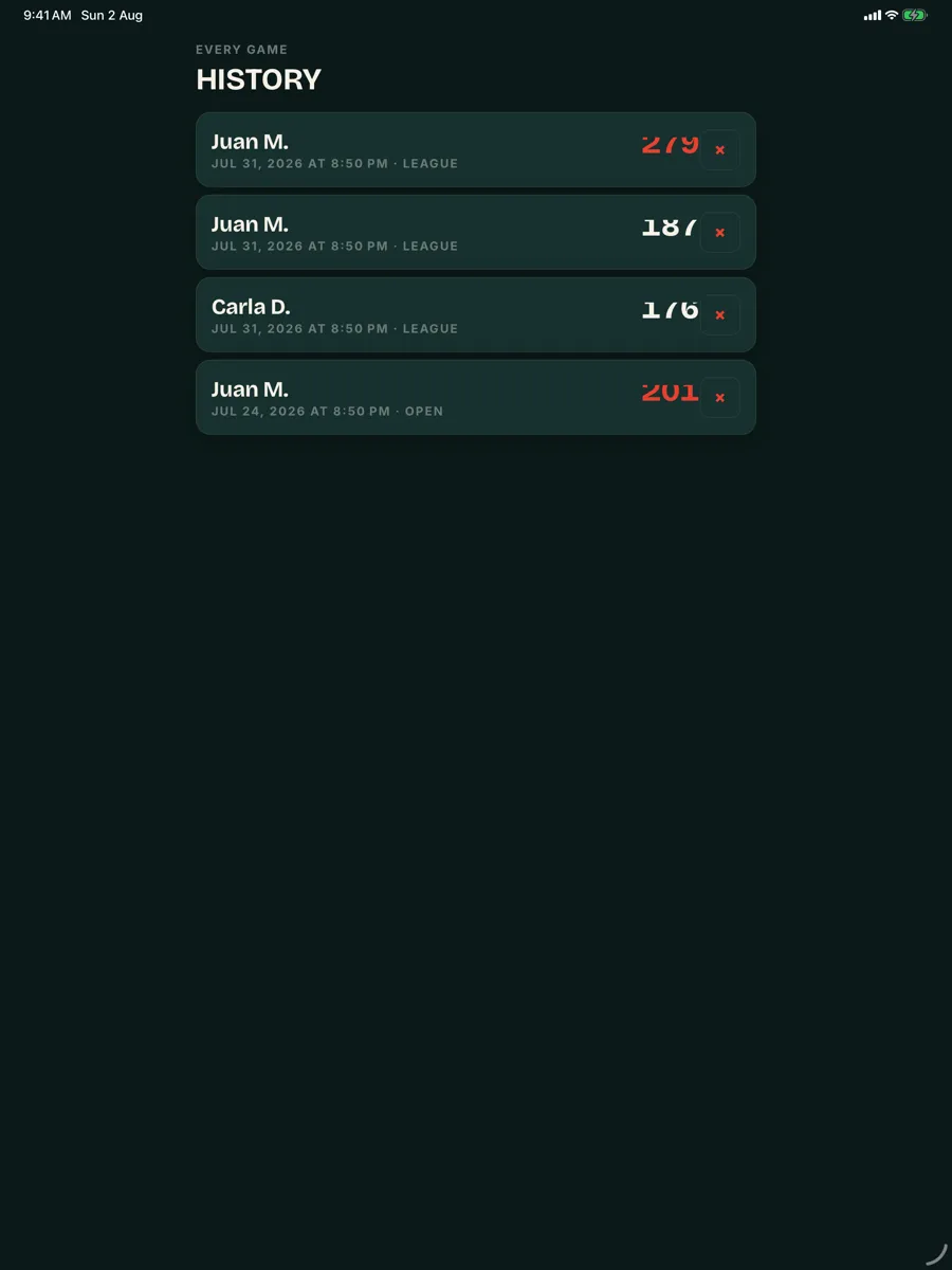 StrikeLog — App-Screenshot