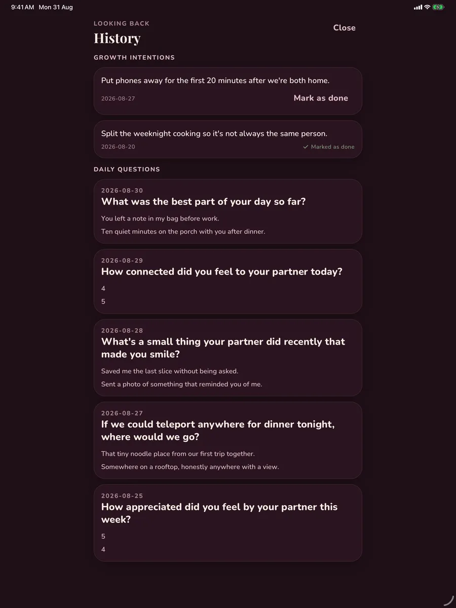 Two of Us — app screenshot
