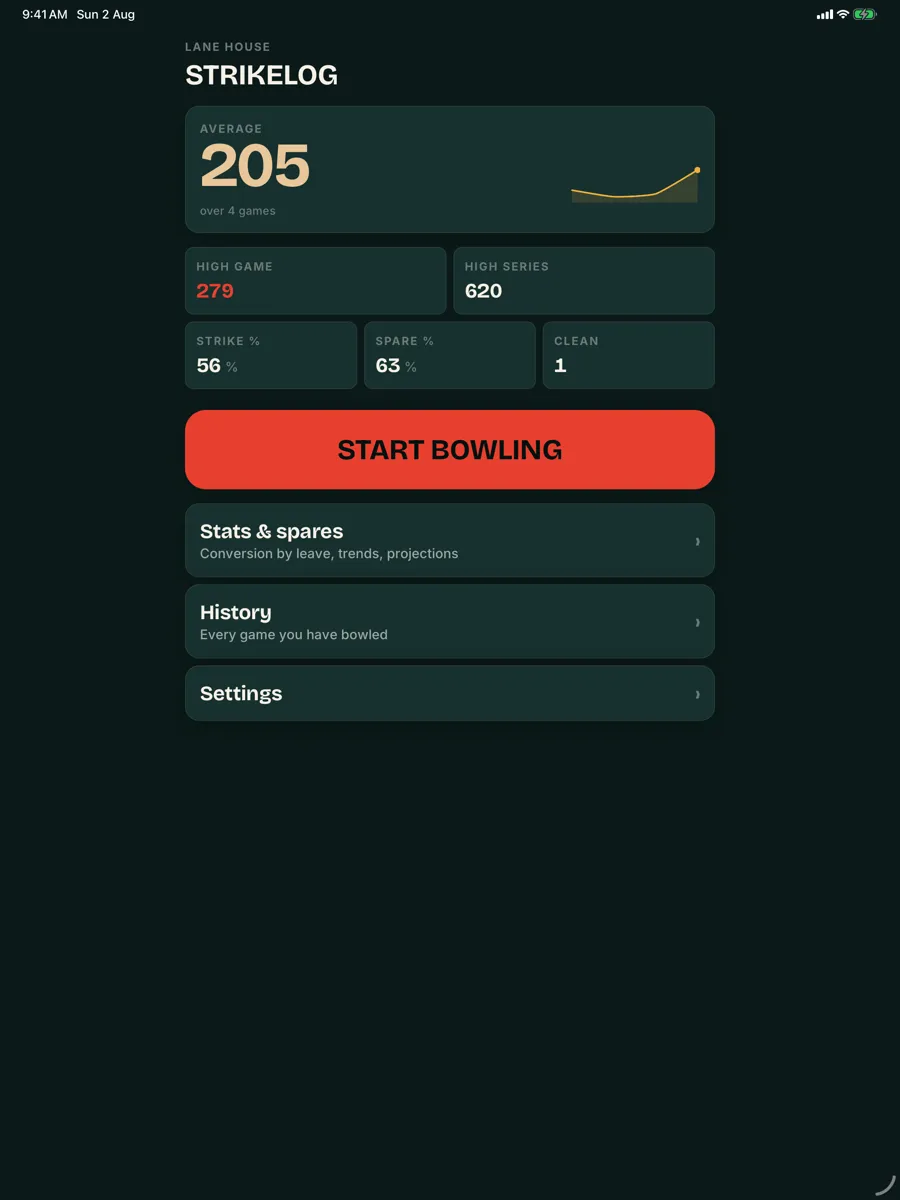 StrikeLog — App-Screenshot