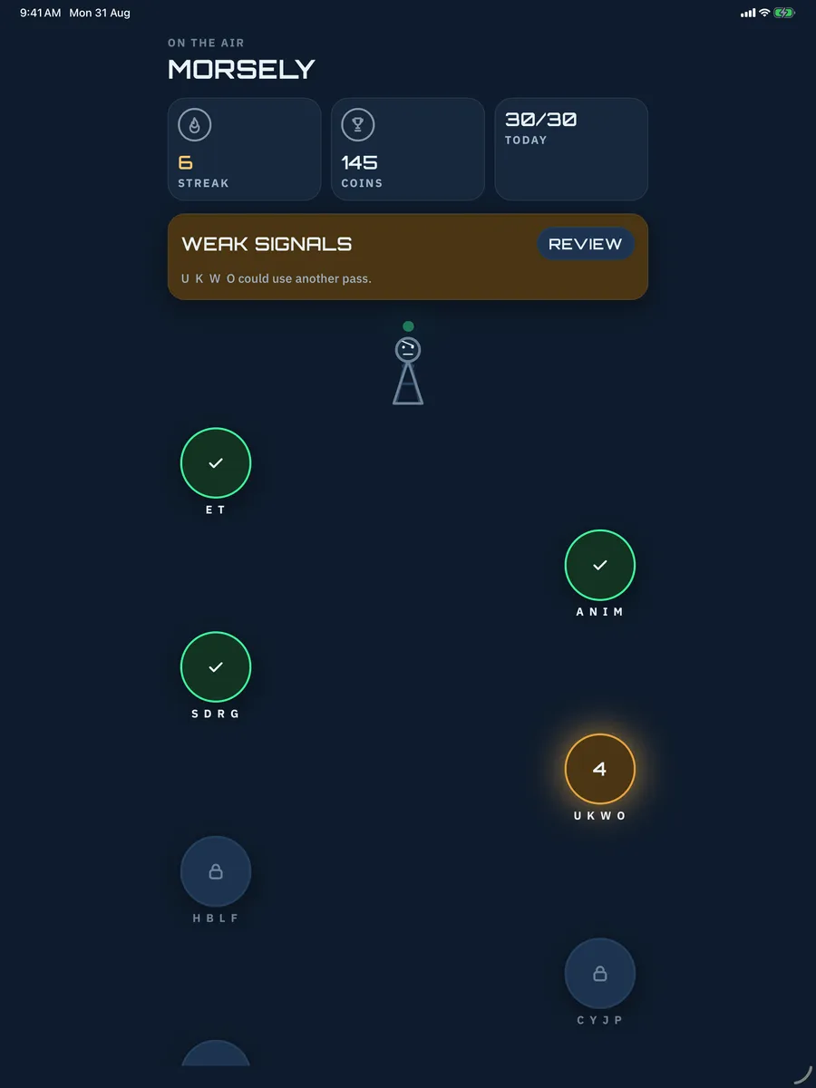 Morsely — app screenshot