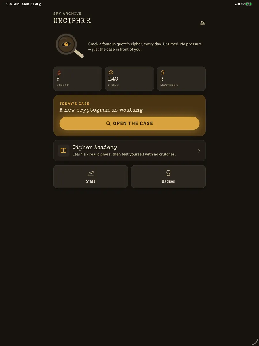 Uncipher — App-Screenshot