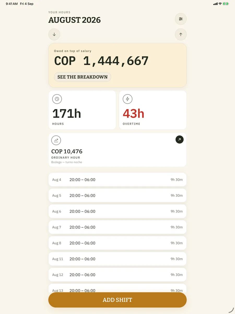 Jornada — app screenshot