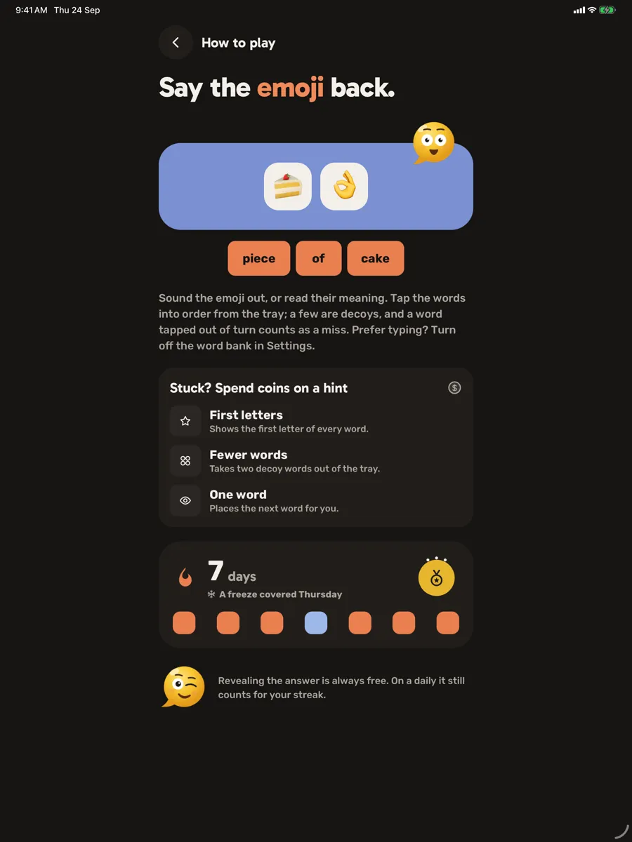 Saymoji: Guess the Emoji Quiz — app screenshot