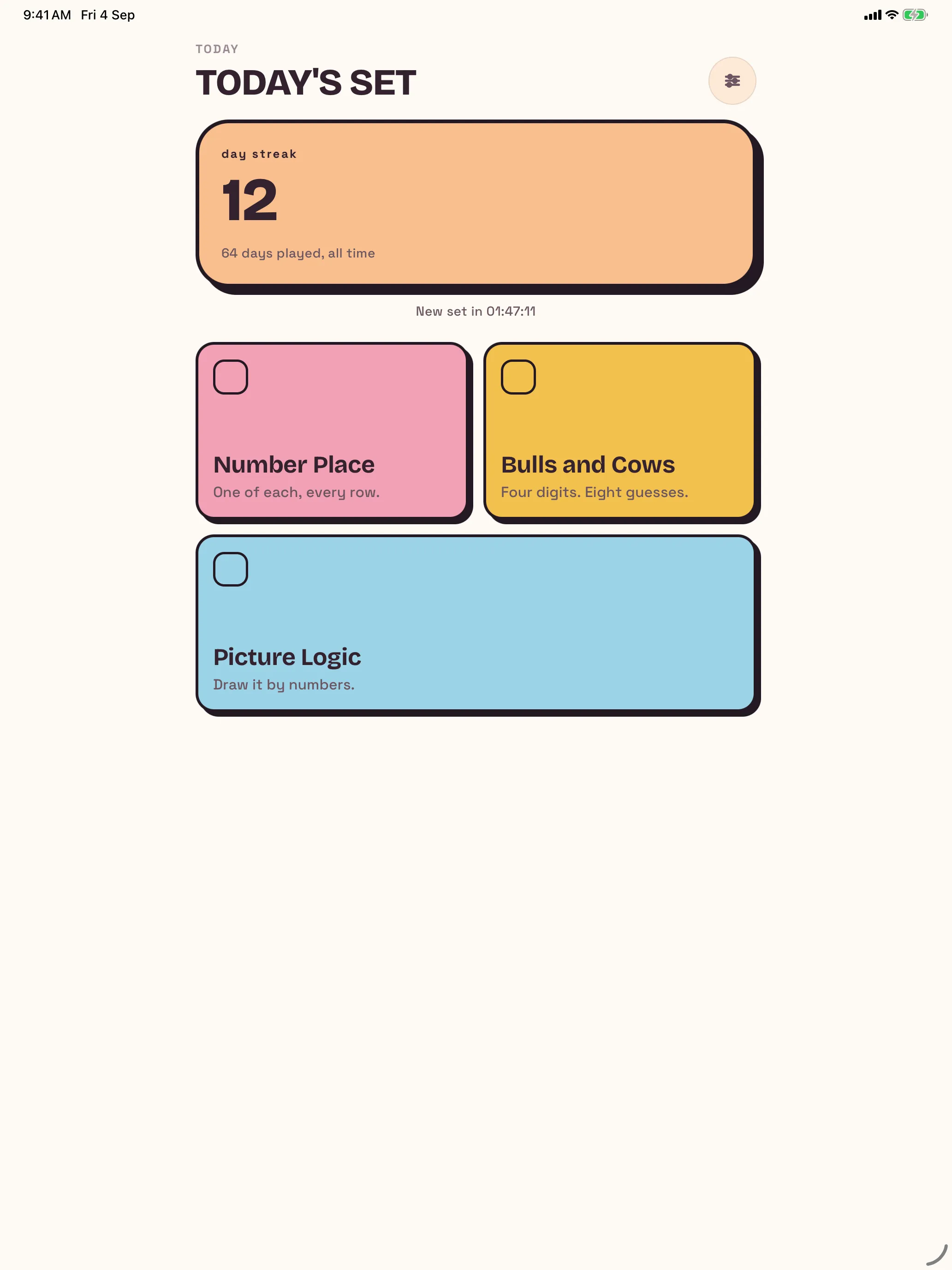 Puzzlemint — app screenshot