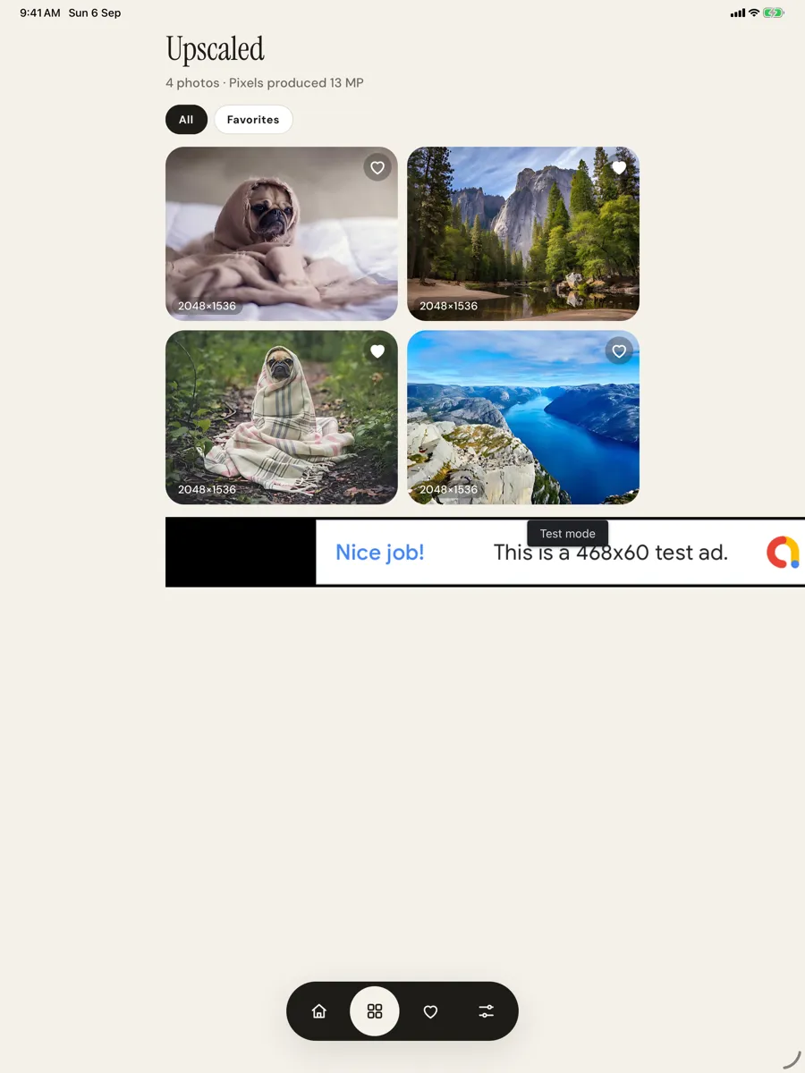 Upres — app screenshot