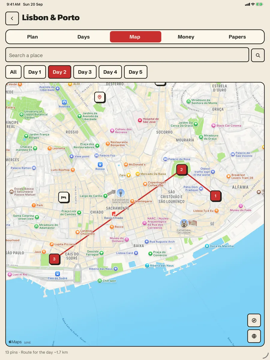 Valise: Trip Planner & Split — app screenshot