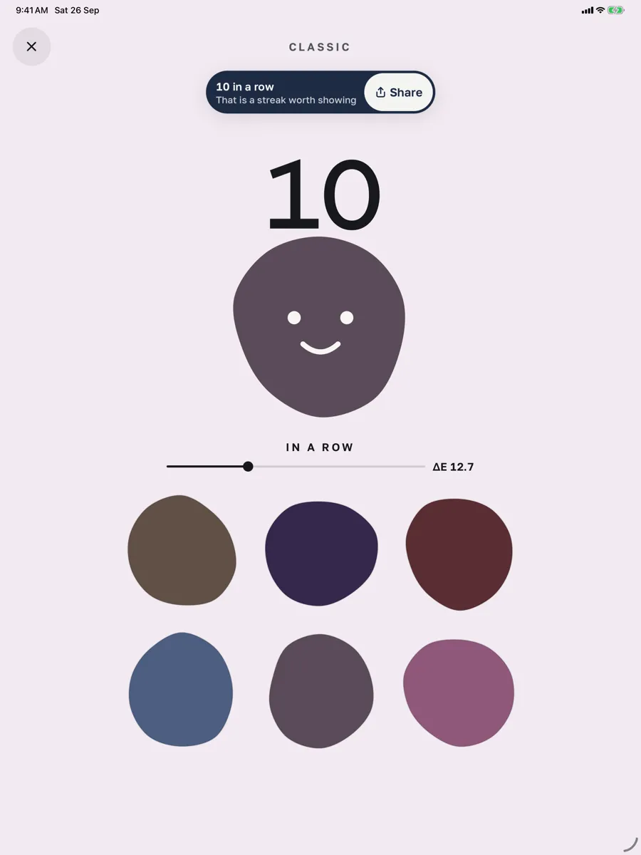 Color Streak: Shade Match Game — app screenshot