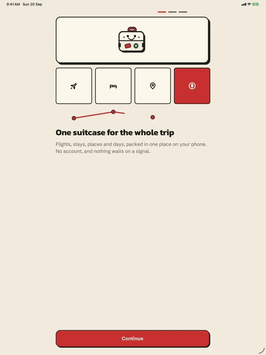 Valise: Trip Planner & Split — app screenshot
