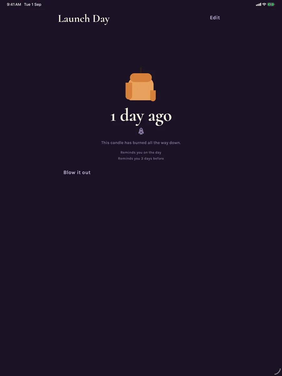 Candles — app screenshot