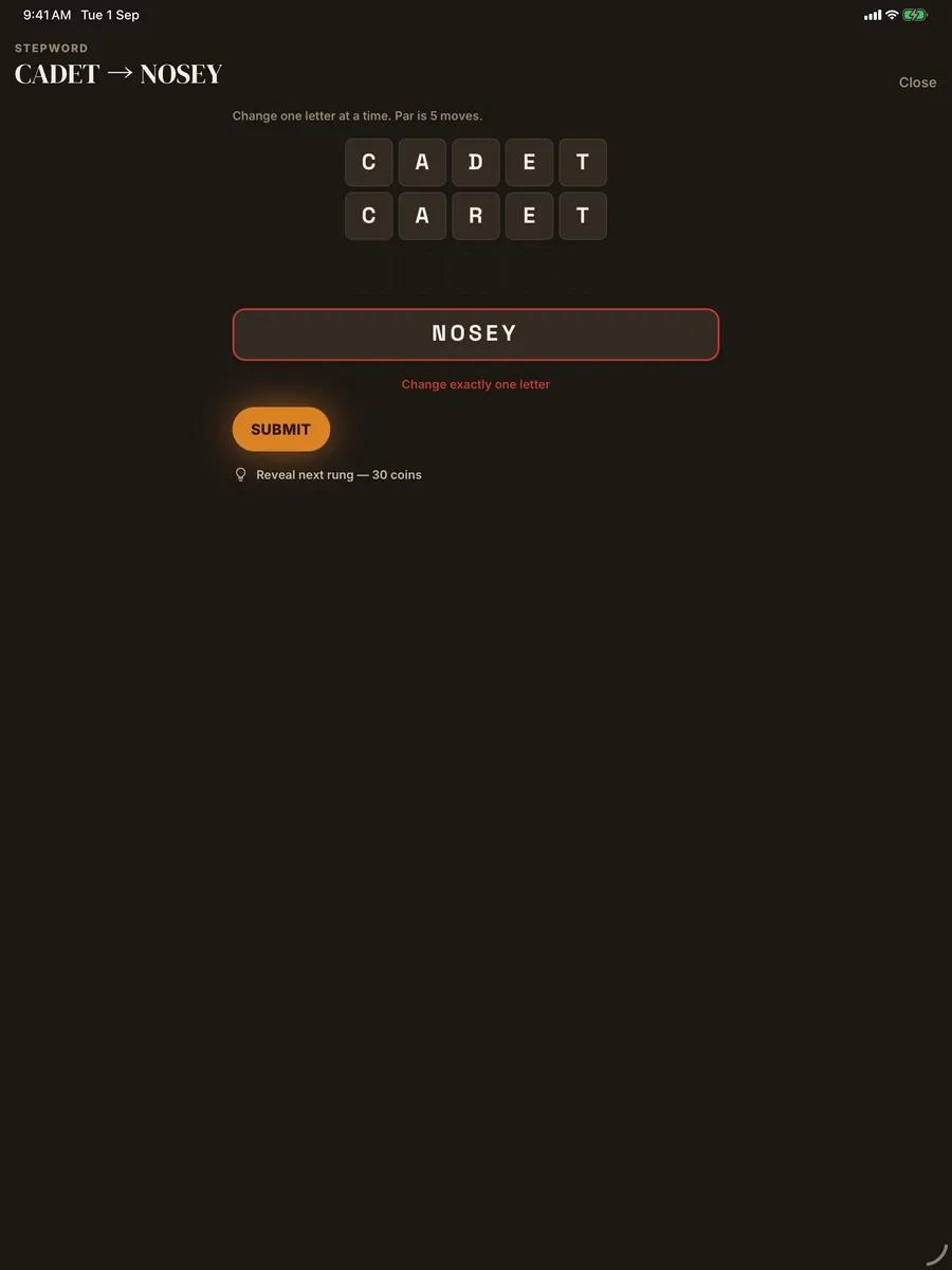 Wordtrio — app screenshot
