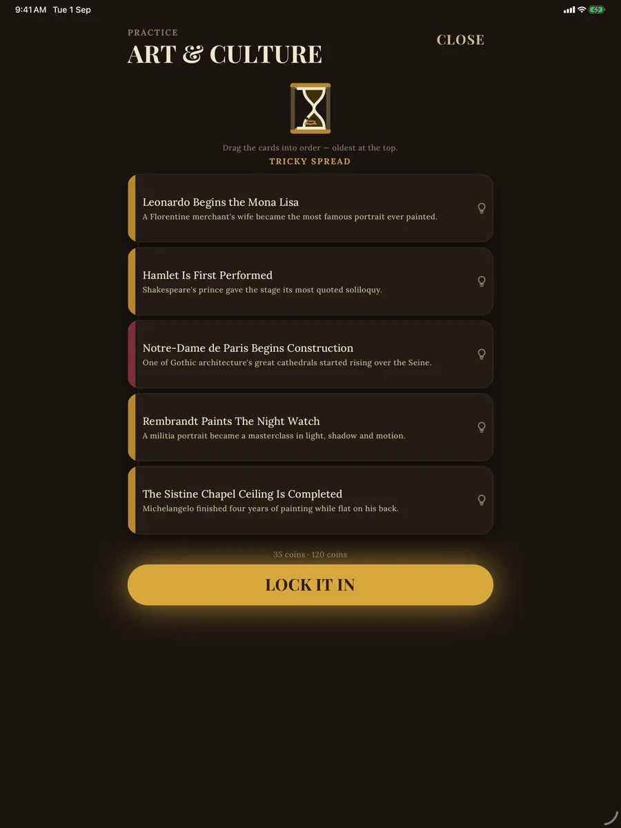 Datefall — App-Screenshot
