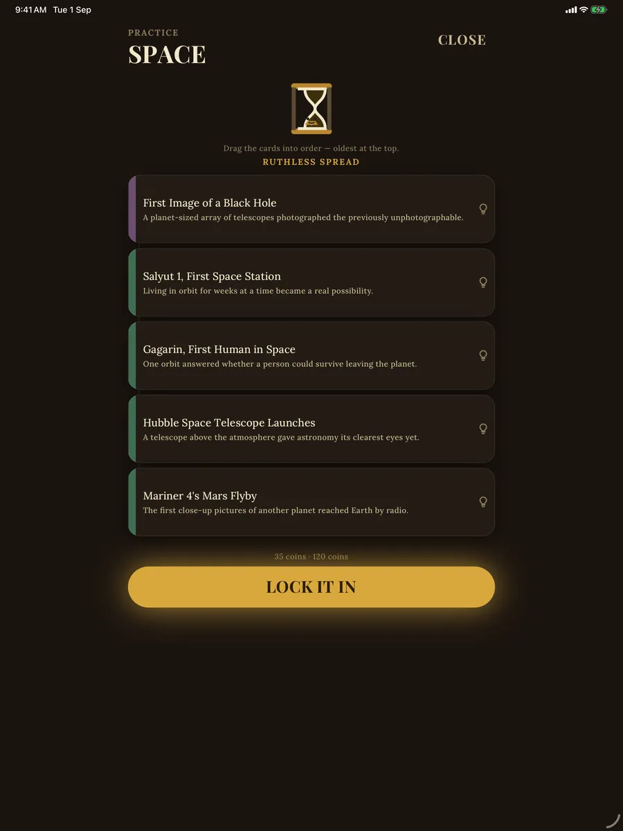 Datefall — App-Screenshot