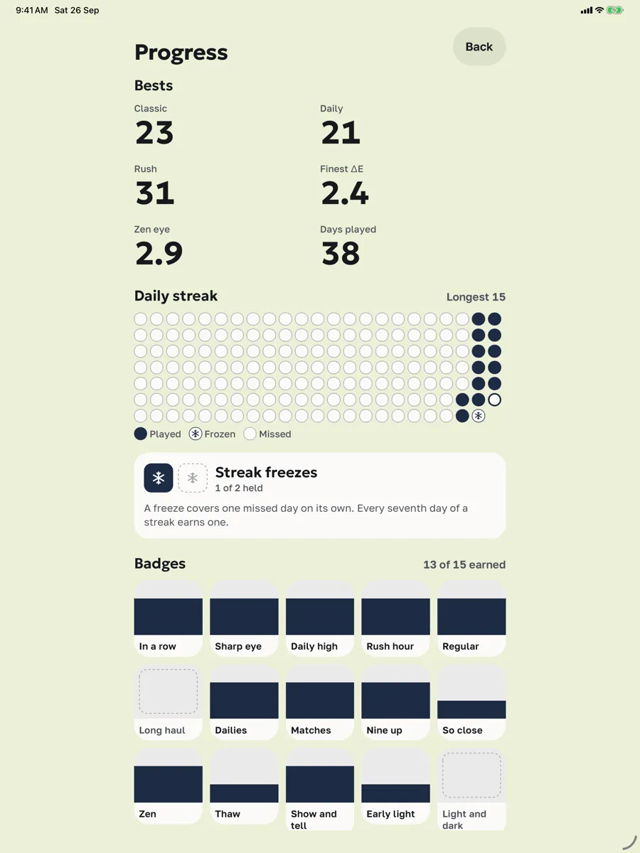 Color Streak: Shade Match Game — app screenshot