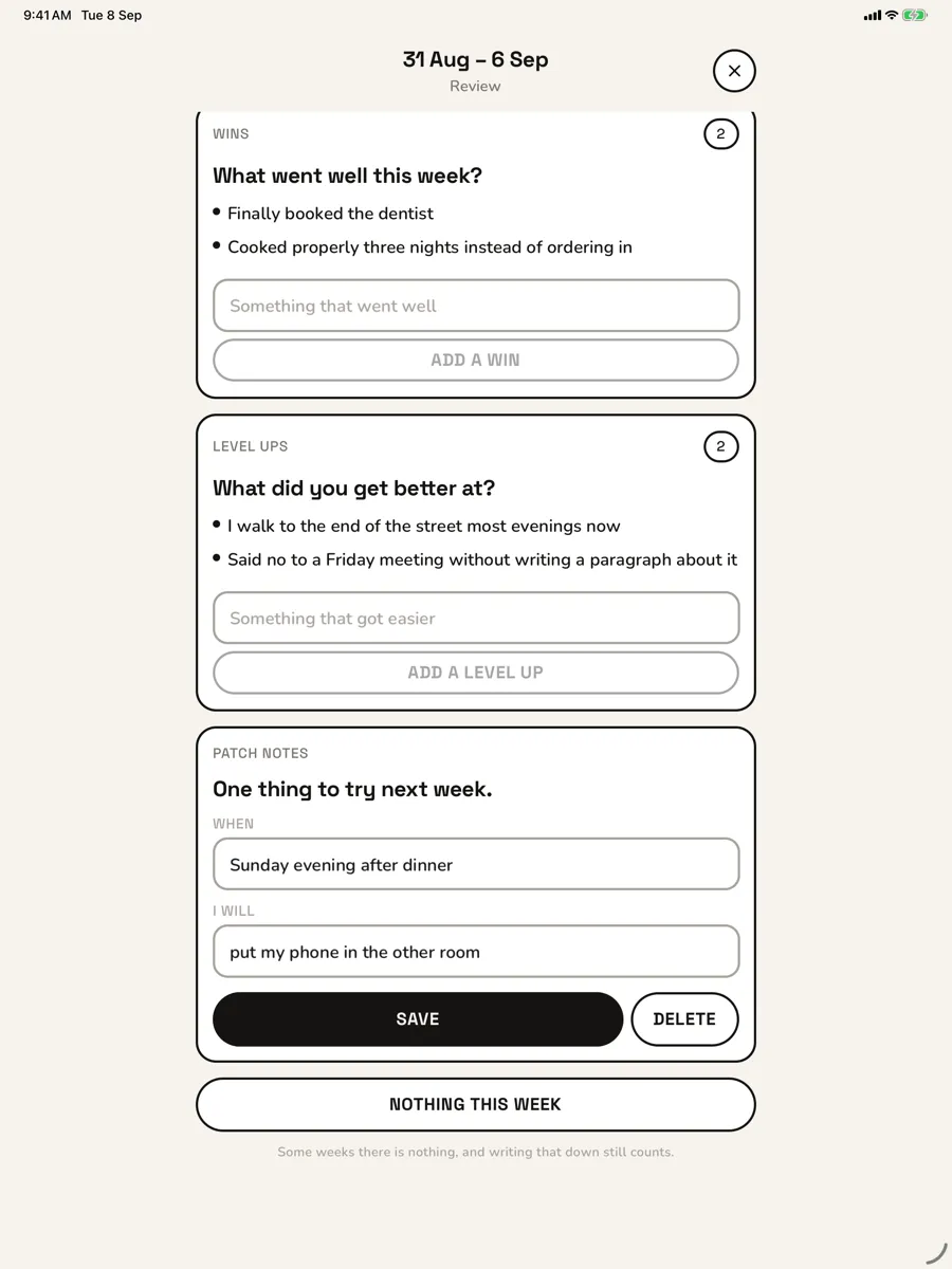 Statblock — app screenshot